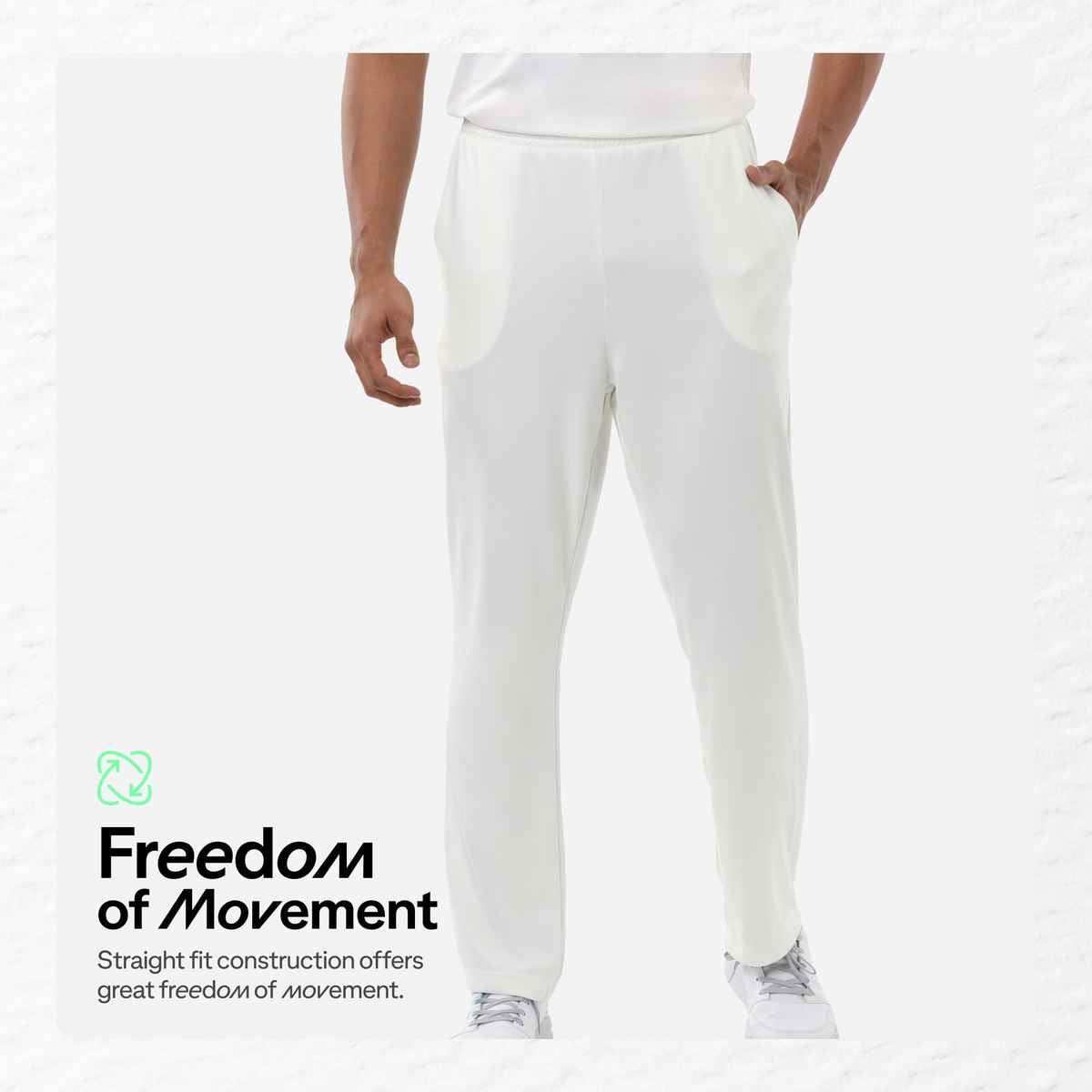 Decathlon | FLX Men's Cricket White Trousers - 2XL