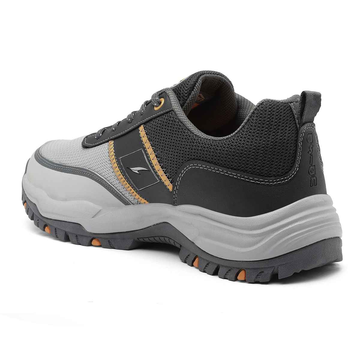Asian Everest-02 Trekking Shoes For Men Grey Orange | UK-9