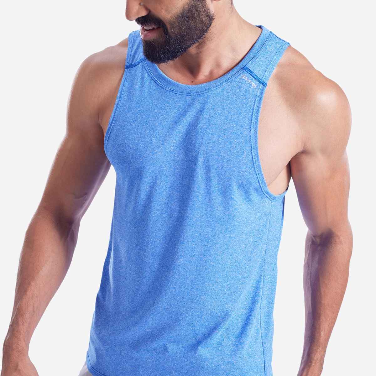 Decathlon | Domyos Men's Fitness Tank Top | Blue - L