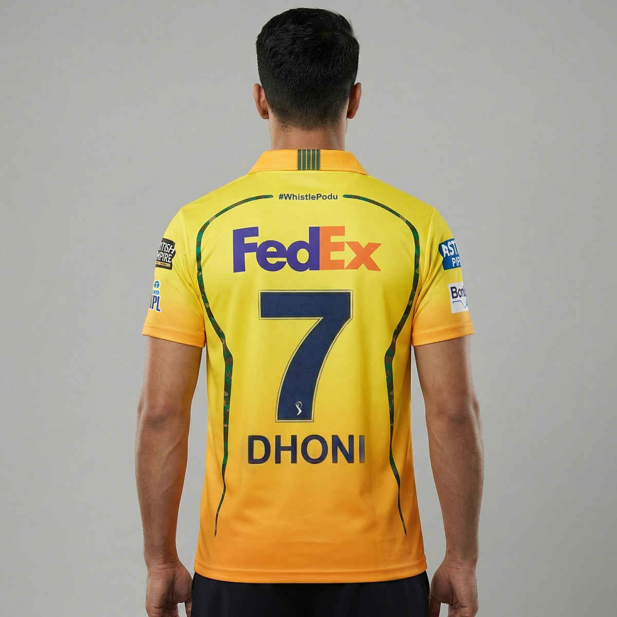 playR CSK - Chennai Super Kings Authentic Fan Jersey | IPL 2026 | Dhoni 7| M