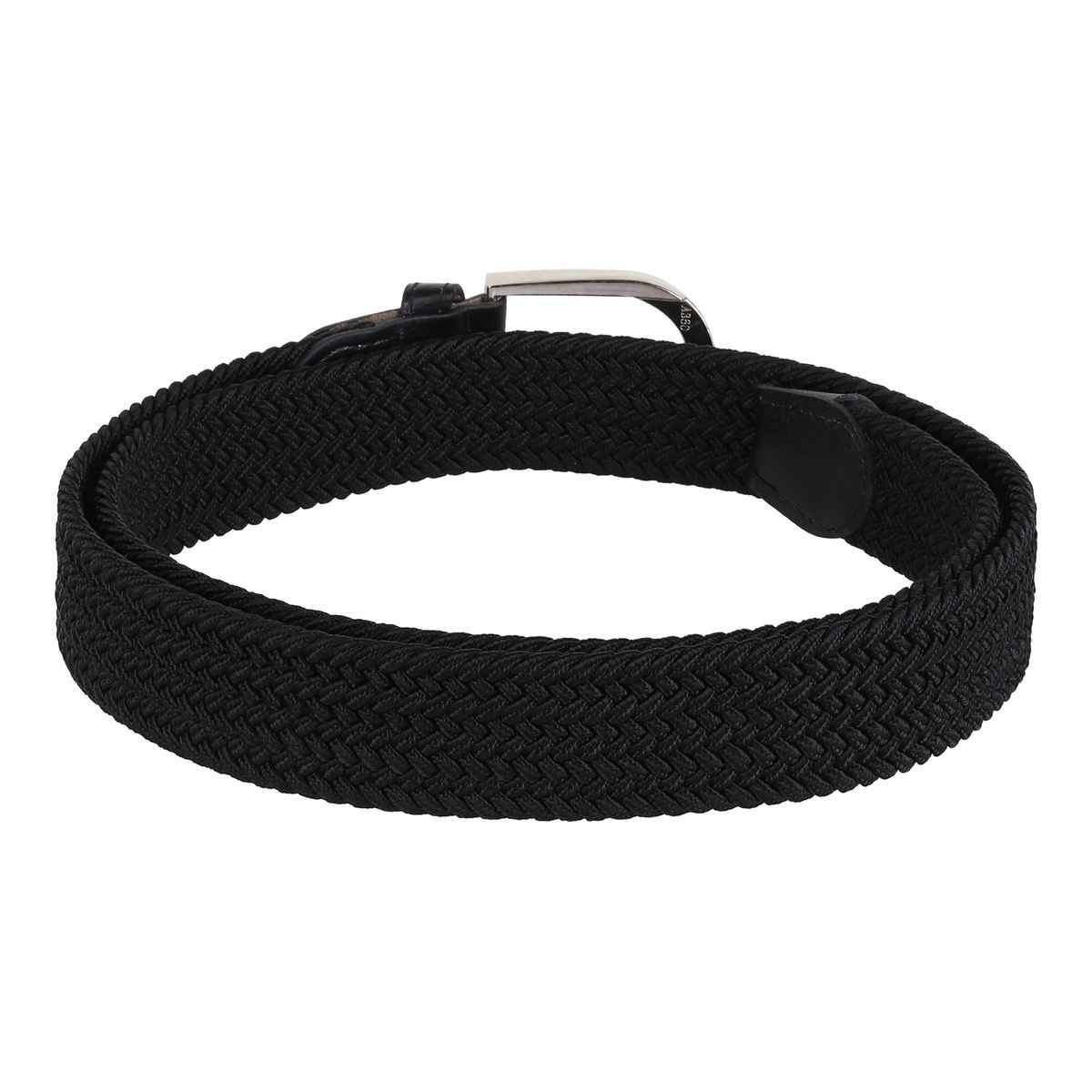 Zoro Unisex Solid Woven Fabric Belt | Black - Free Size