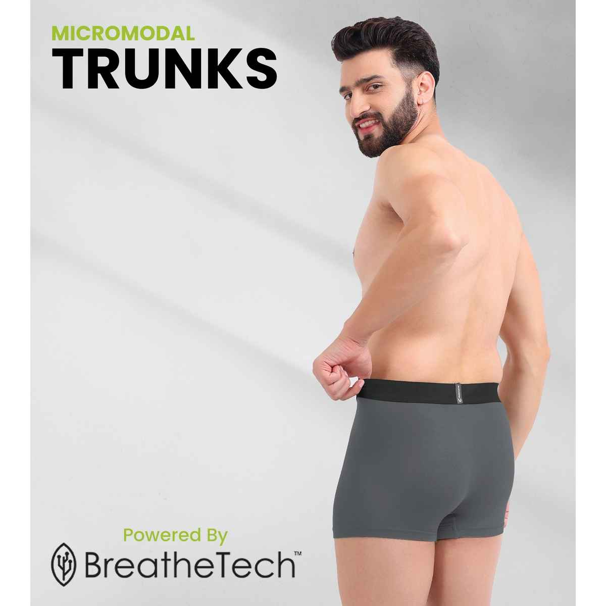 Freecultr Men's Trunk - XXL | Air Micro Modal | Elastane | Dual Inseam Gusset | Feather-Light | Anti-Microbial