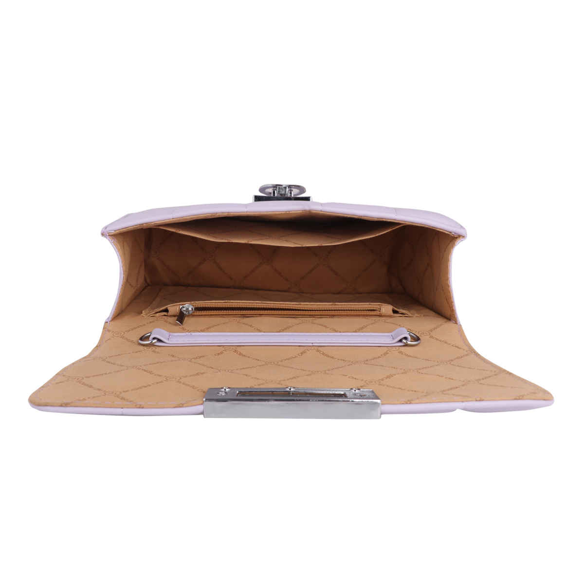 Lino Perros Lavender Shoulder Bag(1pc) & Accessorize London Women Heart Vine Rings Set Of Three Silver - L(3pc) Combo