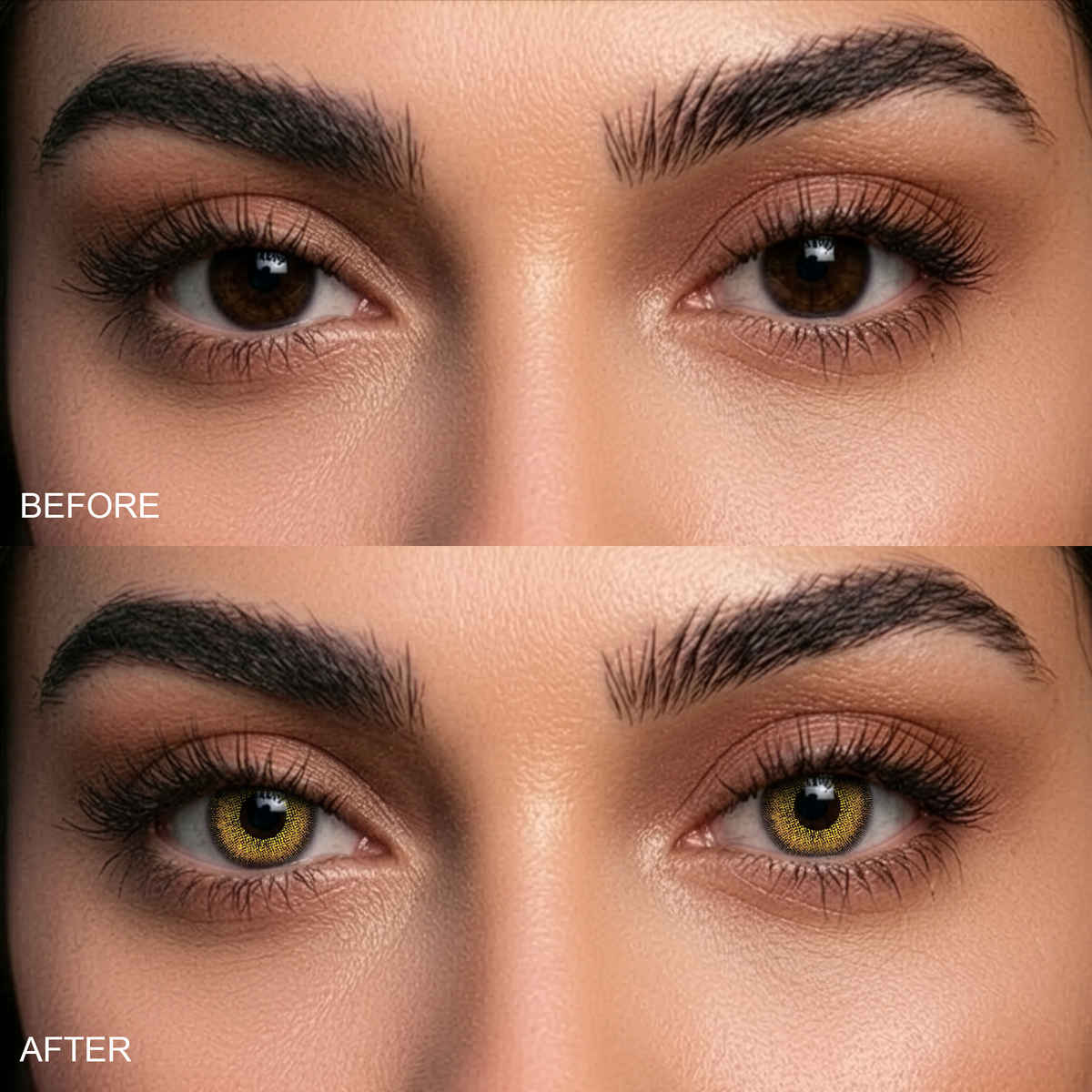 Aquacolor Premium Contact with Zero Power Monthly Disposable Lens Dusky Brown