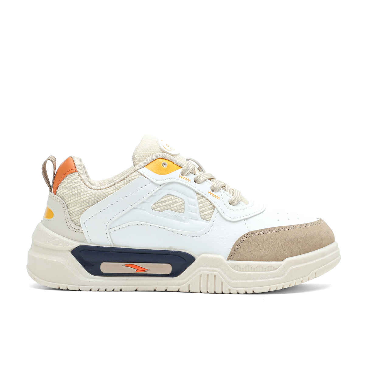 Asian Men's Lace up Sneakers | SHADOW-03 | White | UK 7