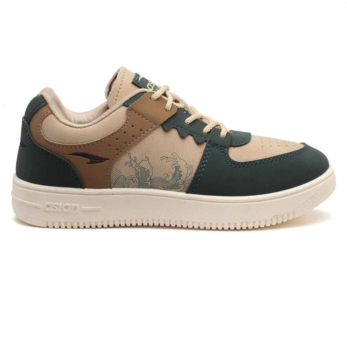 Asian Men's Thunder-07 Beige Sneakers | UK - 8