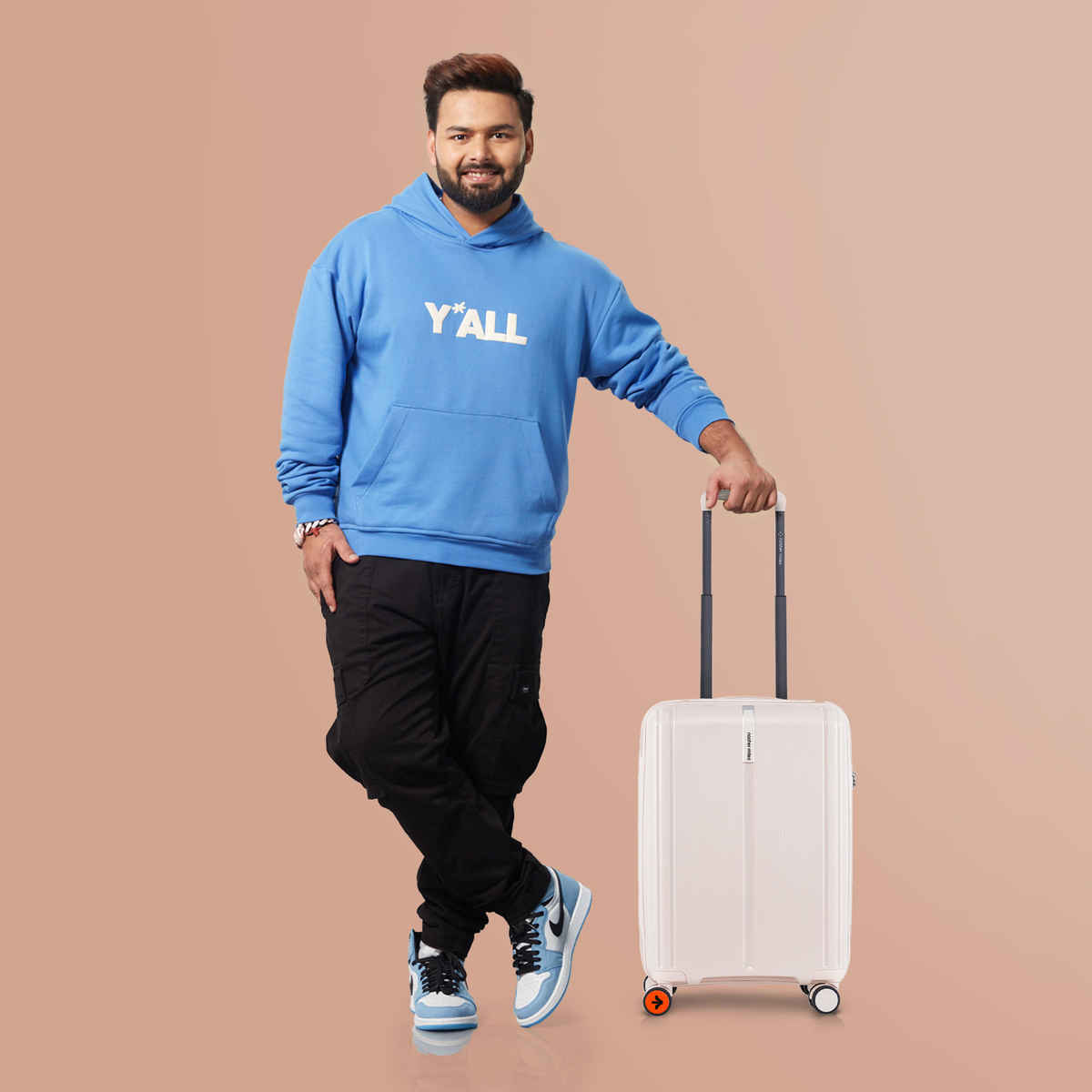 Nasher Miles The Line Cabin Hard-Sided Polypropylene Luggage 20 Inch-55 cm Trolley Bag - White