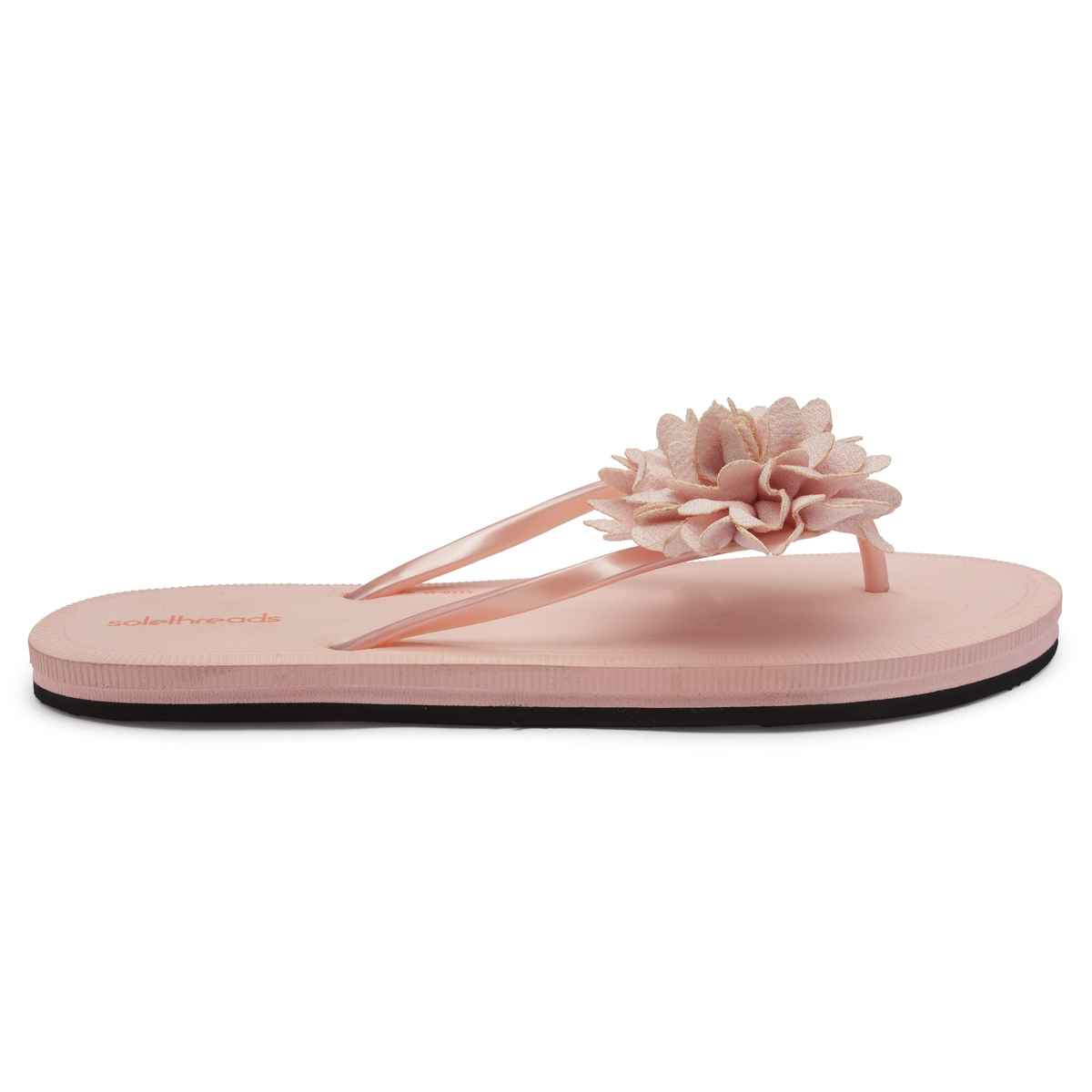 Solethreads Floret Powder Pink Flip-Flops & Slippers for Women | Size - India-UK 4