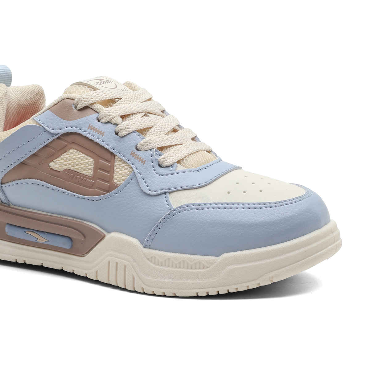 Asian Women's Lace up Sneakers | STELLA-02 | Cream | UK 6