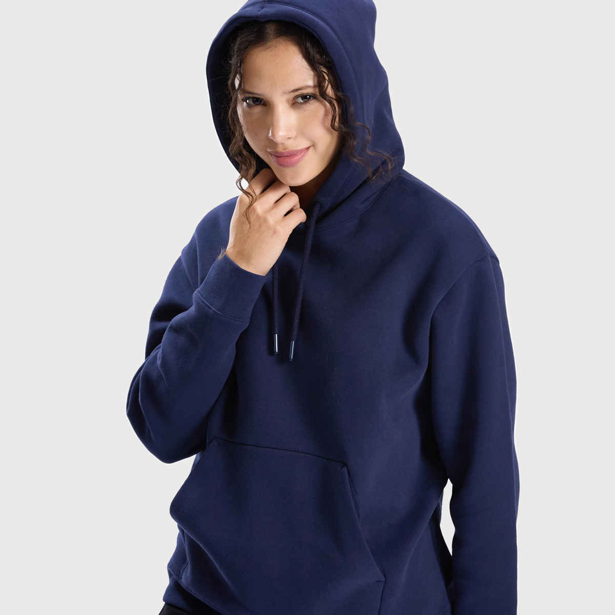 Decathlon Domyos Women's Warm Hooded Sweatshirt | Navy Blue | XL