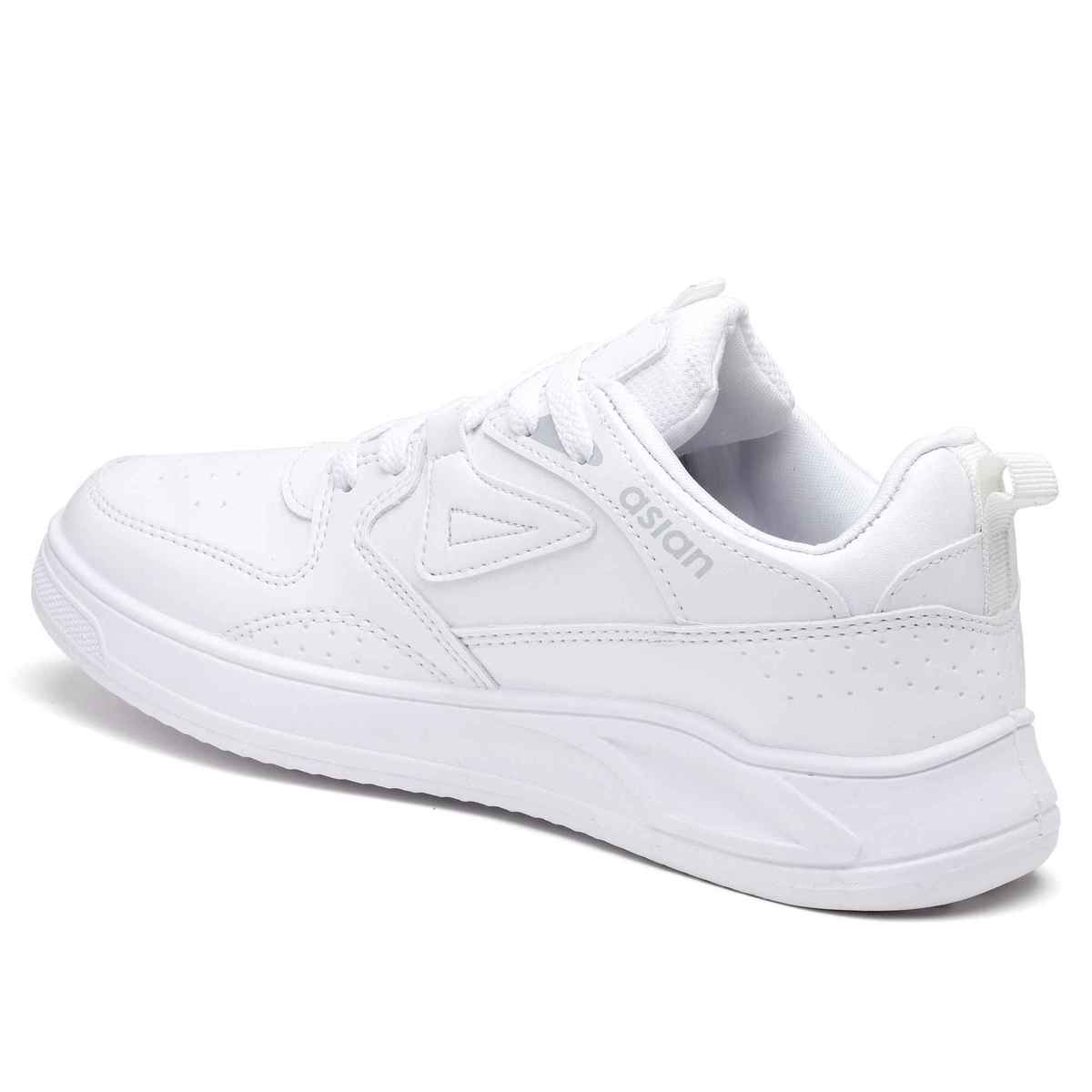 Asian Men s Moscow-01 Full White Sneakers | UK-10