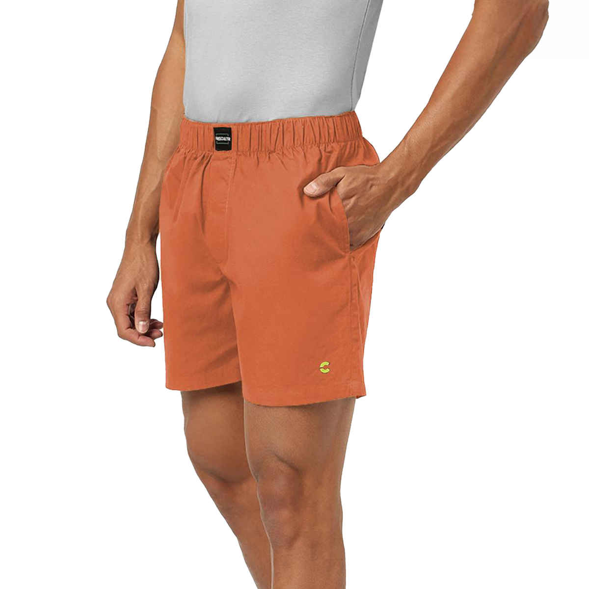 Freecultr Men's All-Day Boxers | Orange & Blue - L