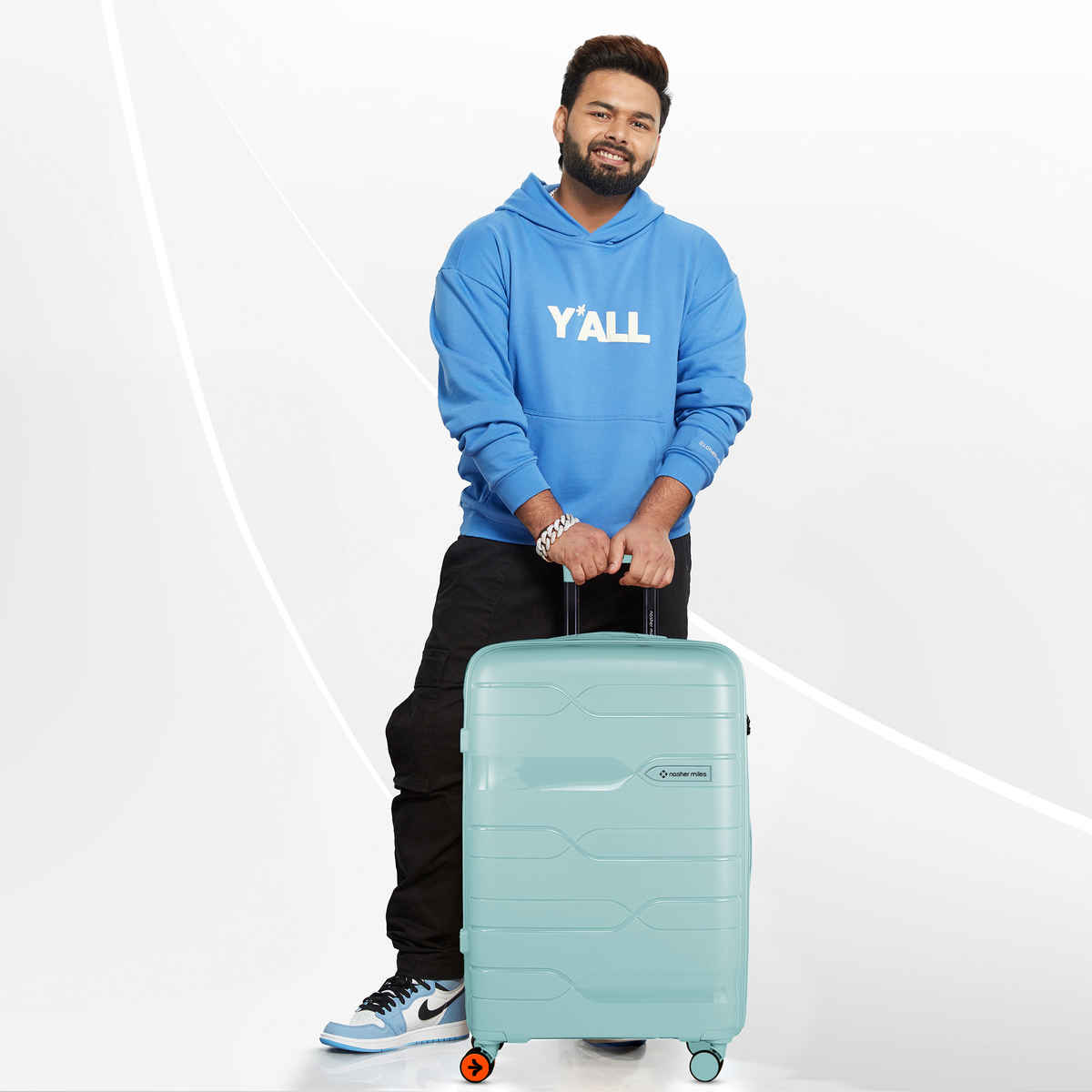 Nasher Miles Paris Check-In Hard Sided Polypropylene- 28 Inch - 75 cm Trolley Bag- Pastel Green