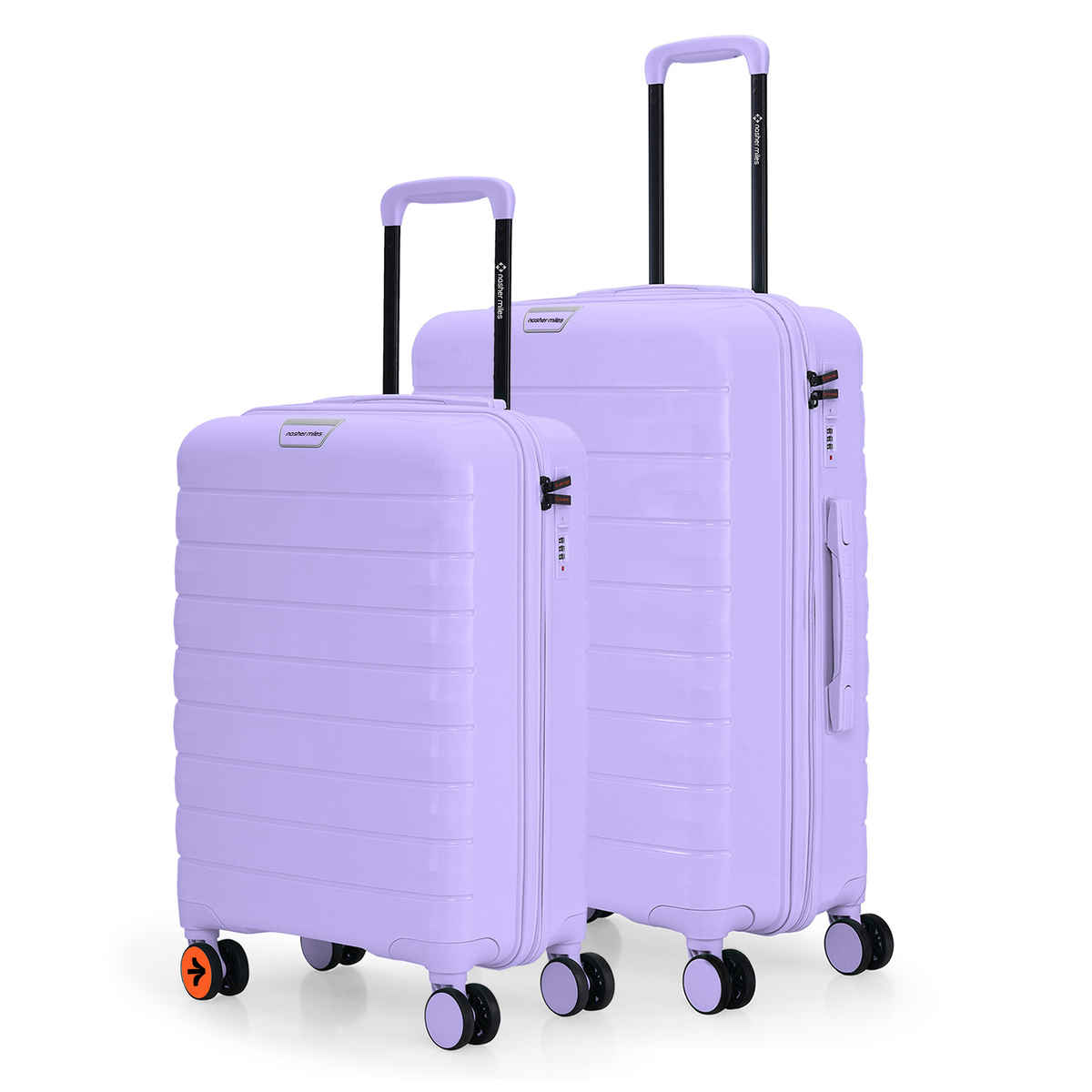 Nasher Miles Vienna Check-In Hardside Polypropylene- 55 and 65 cm Trolley Bag- Purple
