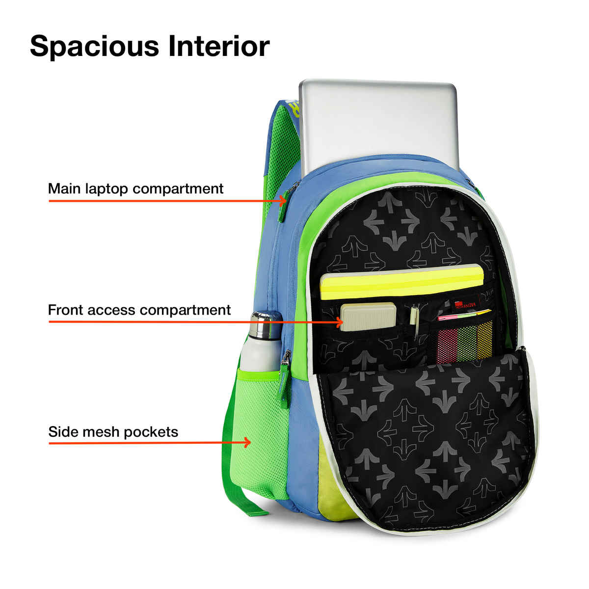 Nasher Miles Basketball Backpack- Unisex-3 Compartment College Bag- Cyan Green- 45L