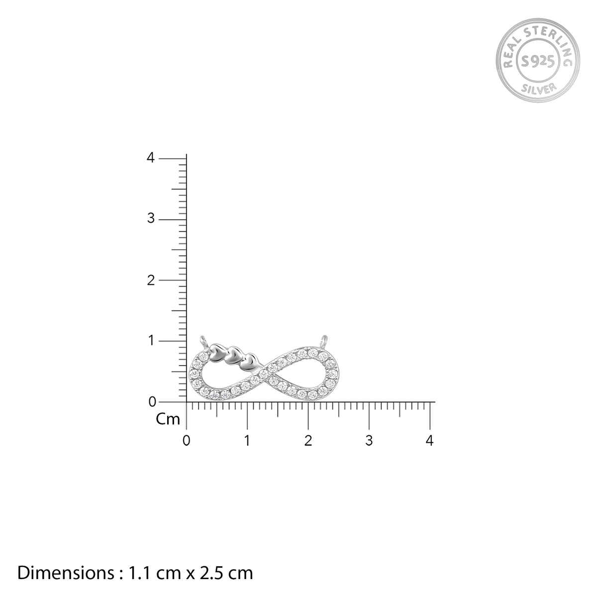 Giva Silver Infinity Heart Necklace