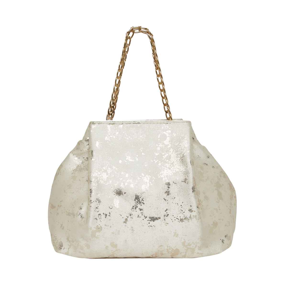 Lavie Women's Shaya Structured Potli Bags | Pouches for Festive Seasons & Wedding | Gold