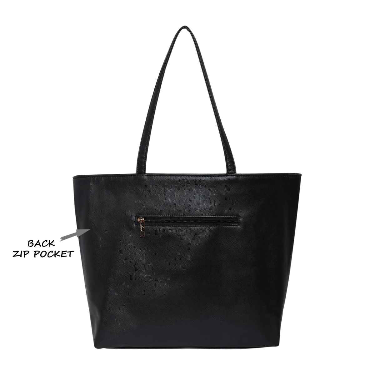 Lavie Women's Croc Nov Tote Handbag | Tote Bag For Work | Ladies purse | Shoulder Bag | Black