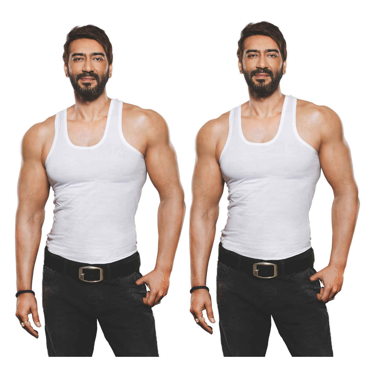 Amul Comfy Men's Cotton Sleeveless Vest | White - 90 cm