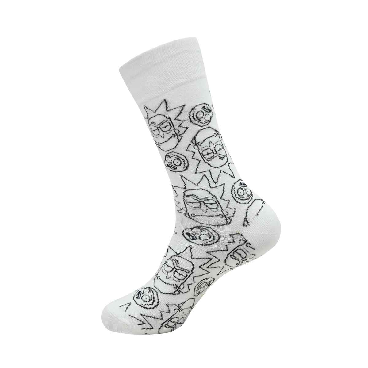 SocksXpress by Balenzia Rick And Morty Men's Quirky Crew Length Socks | Cotton And Spandex