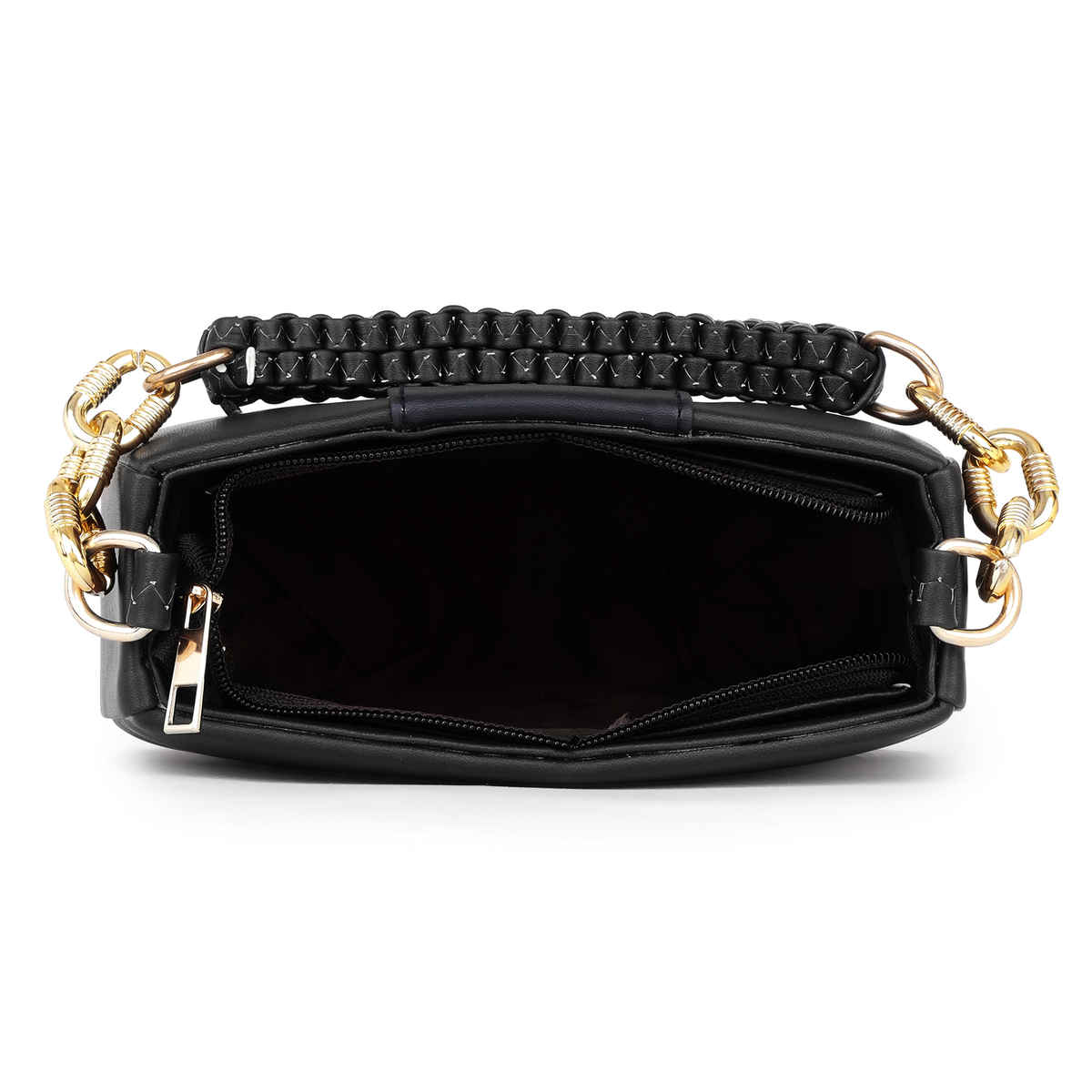 Legal Bribe Women's Knitted Handle Sling Bag | LB1968 | Black