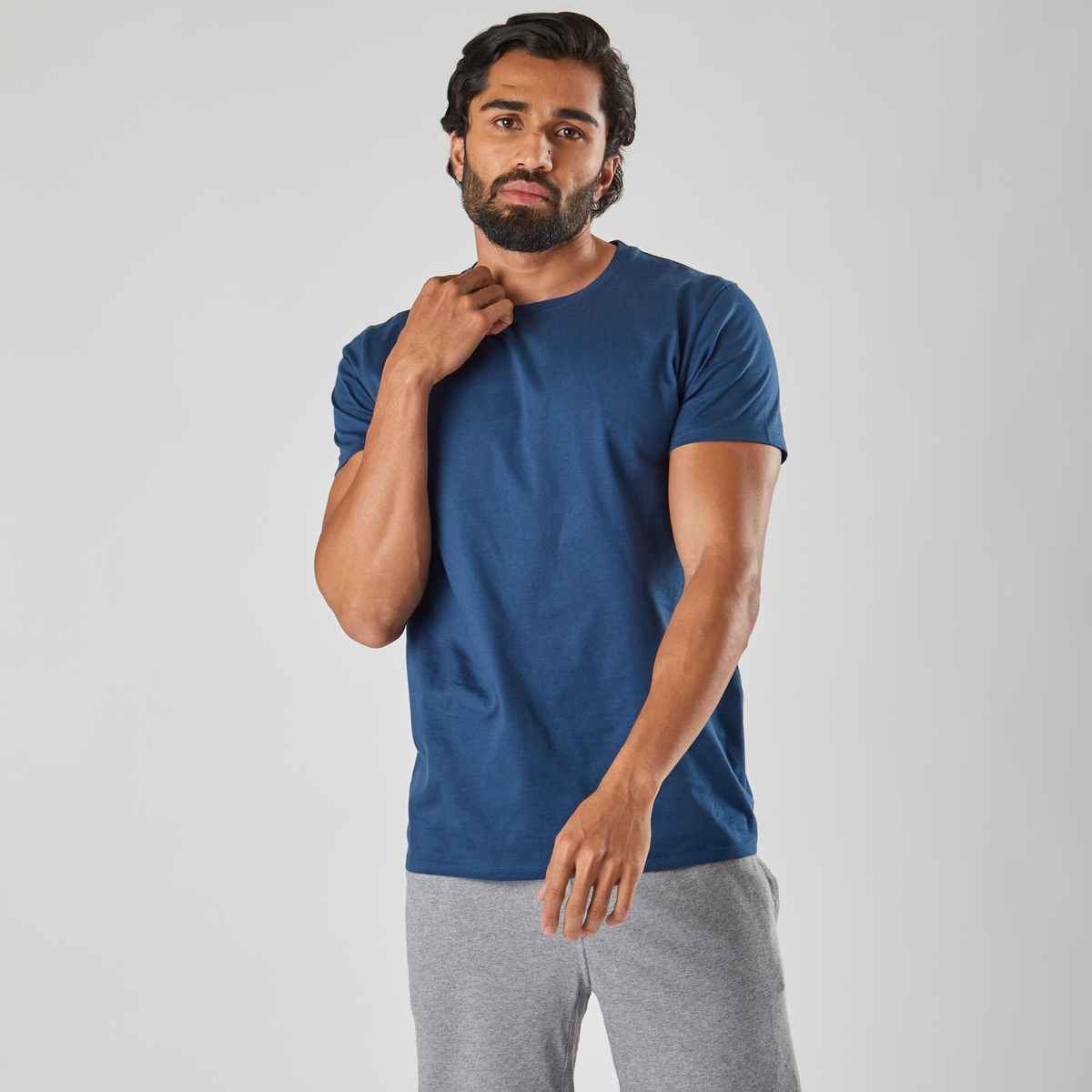 Decathlon | Domyos Men's Fitness T-shirt | Blue - XL