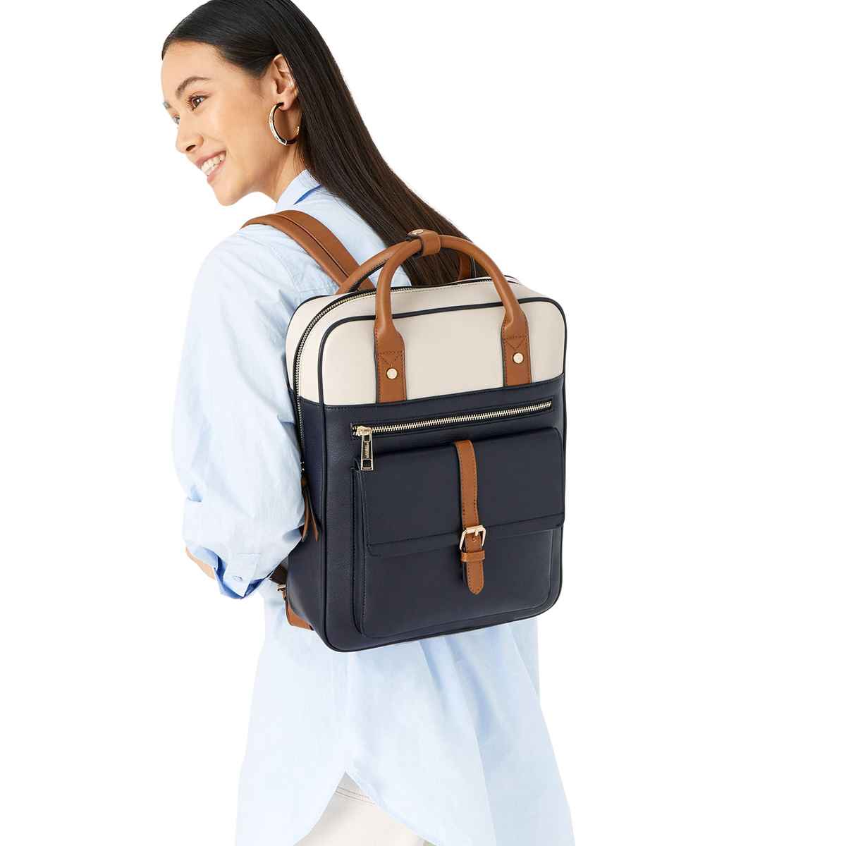 Accessorize London Women's Harrie Backpack | Faux Leather - Multicolorcolor