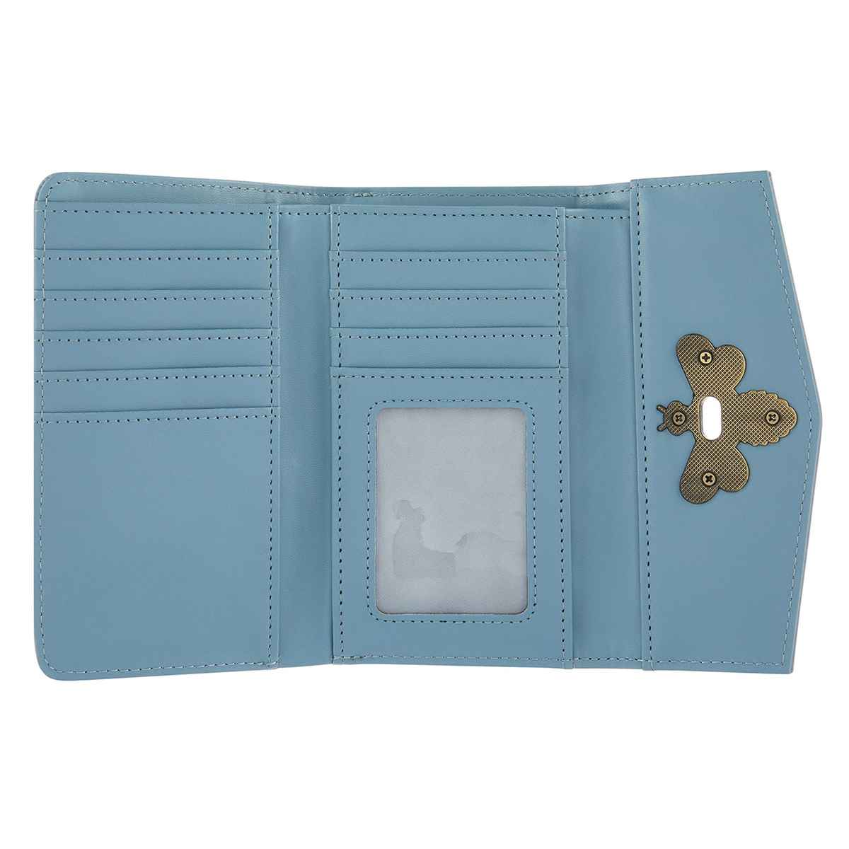 Accessorize London Women's Faux Leather Britney Bee Wallet | Blue