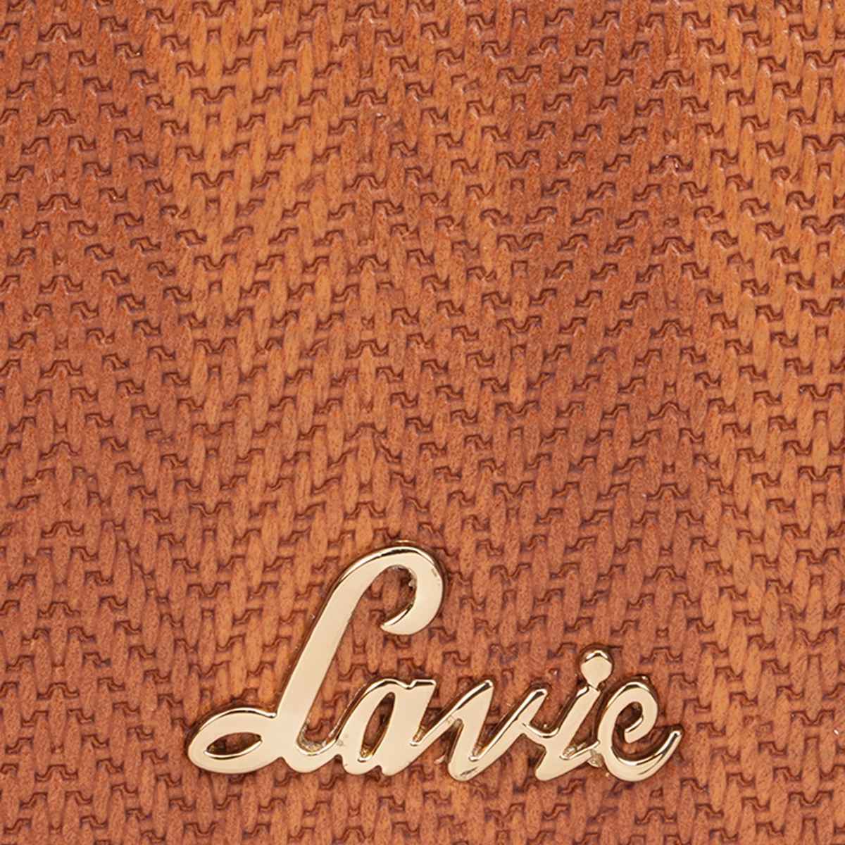 Lavie Herring Safain Women'S Bifold Clutches - Brown (1pc) & Accessorize London Women'S Preppy Sunglasses | Brown (1pc) & Sohi Peach Gold Plated Contemporary Drop Earrings (1pc) Combo