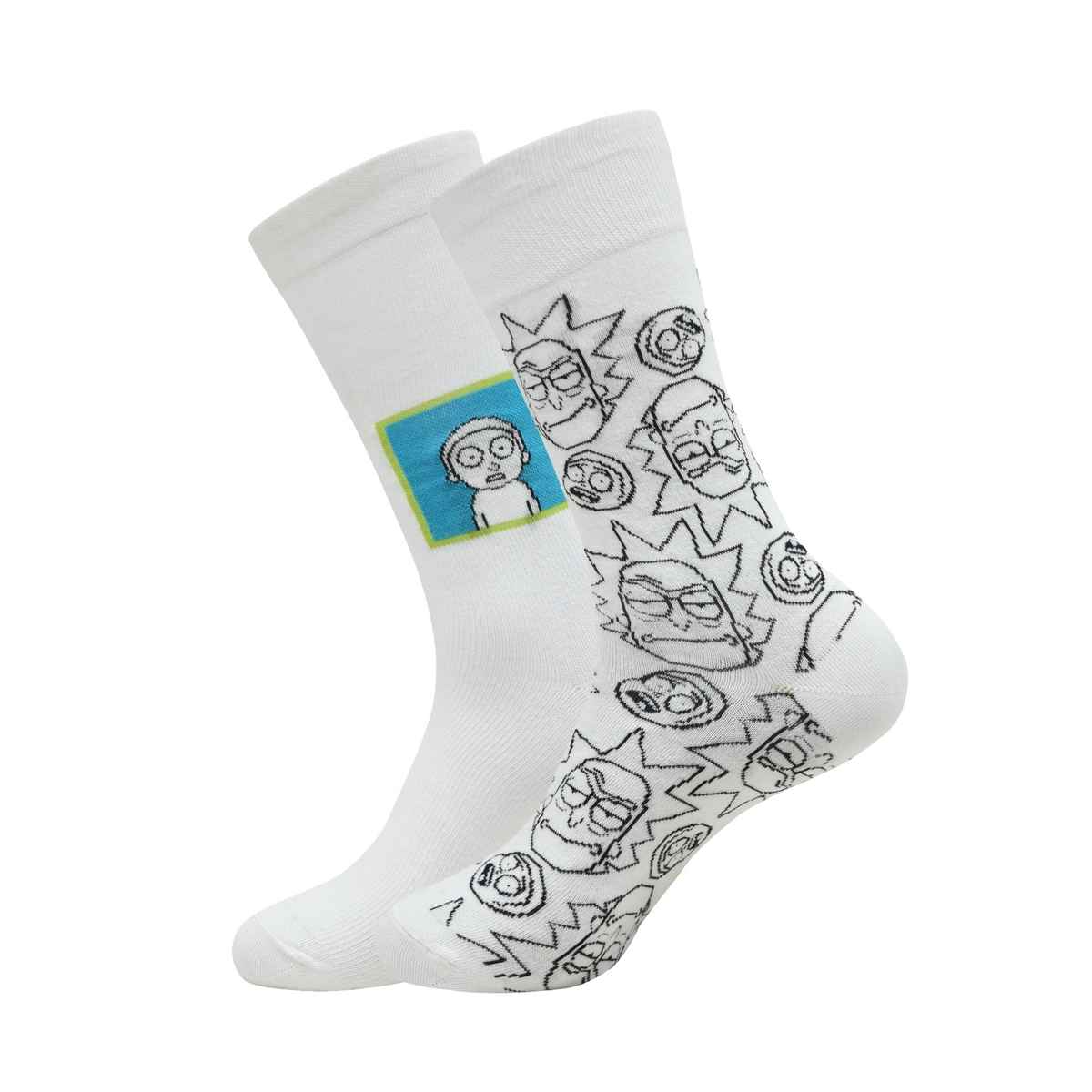 SocksXpress by Balenzia Rick And Morty Men's Quirky Crew Length Socks | Cotton And Spandex