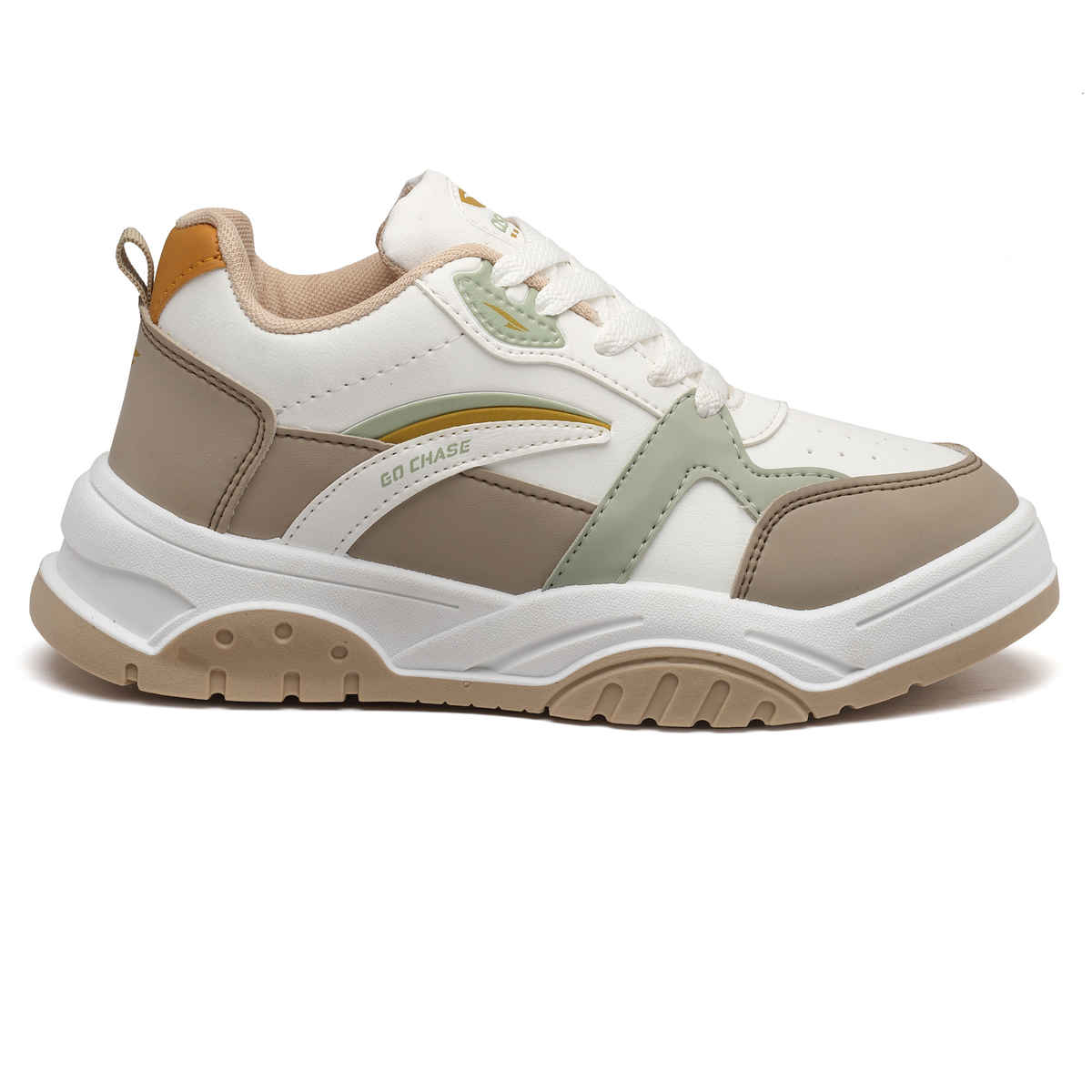 Asian Women's Sneakers | NANCY-01 | WHITE BEIGE | UK-5