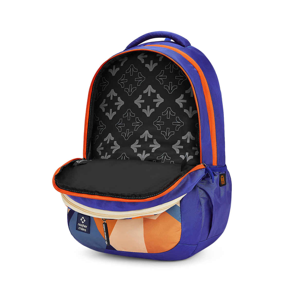 Nasher Miles Modern Polyester Laptop Backpack with Raincover & Front Organiser | Blue - 45 L