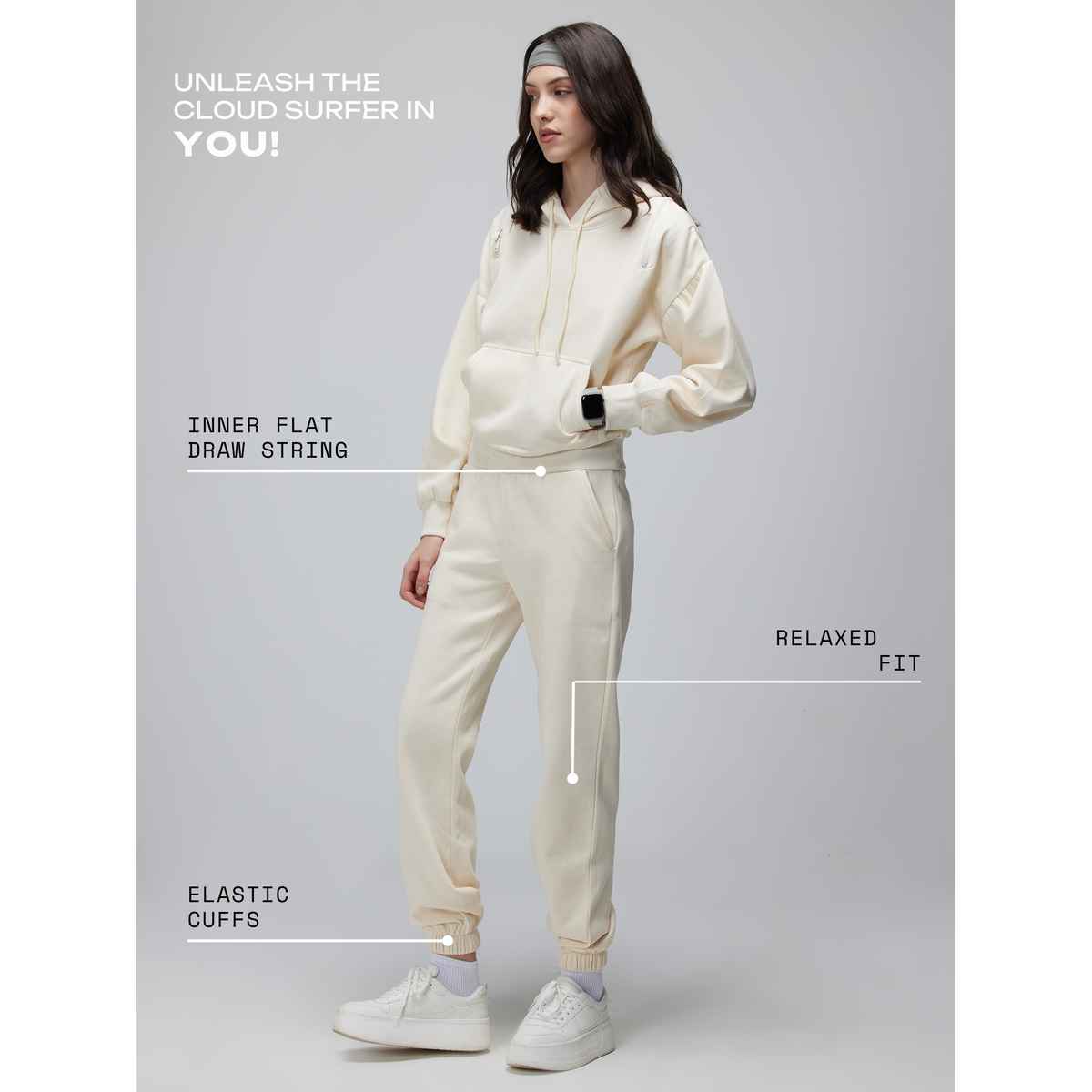Cava Women's Joggers Go-Anywhere | Ivory - S