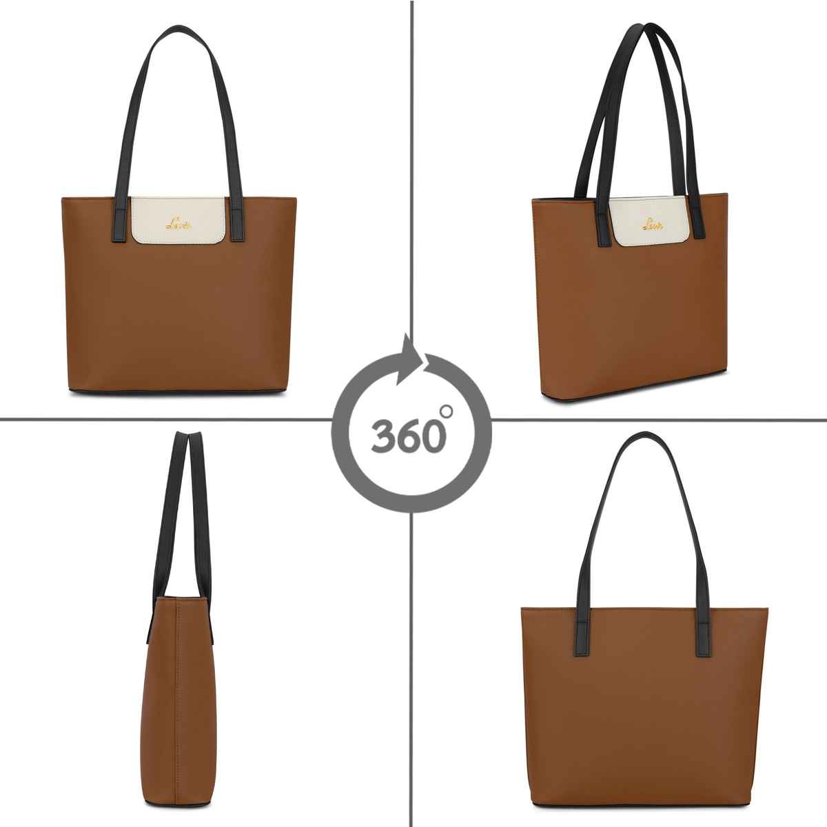 Lavie Women's Colourblock Jossie Tote Handbag | Tan