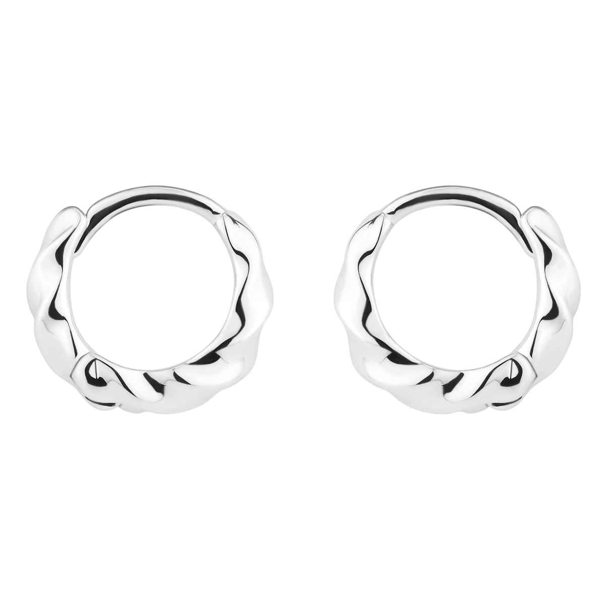 Accessorize London Women Sterling Silver-plated Simple Twist Hoop Earrings