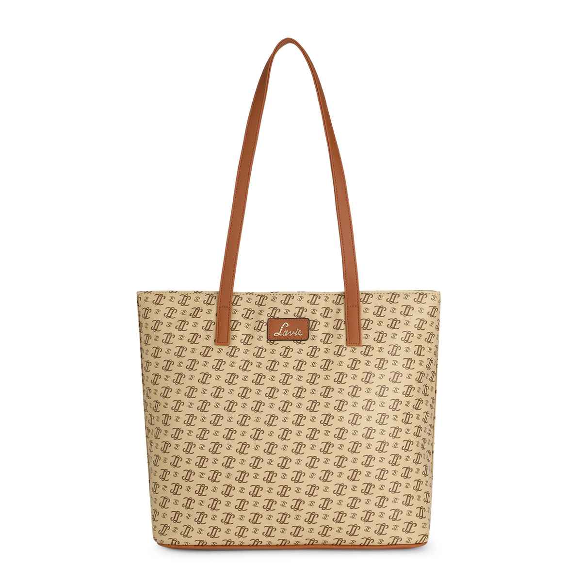 Lavie Women's Palmer Monogram Ll Tote Handbag | Ladies Purse | Shoulder Bag | Large | Taupe
