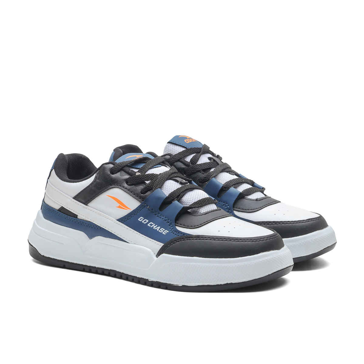 Asian Men's Lace up Sneakers | UNICORN-13 | White & Blue | UK 10