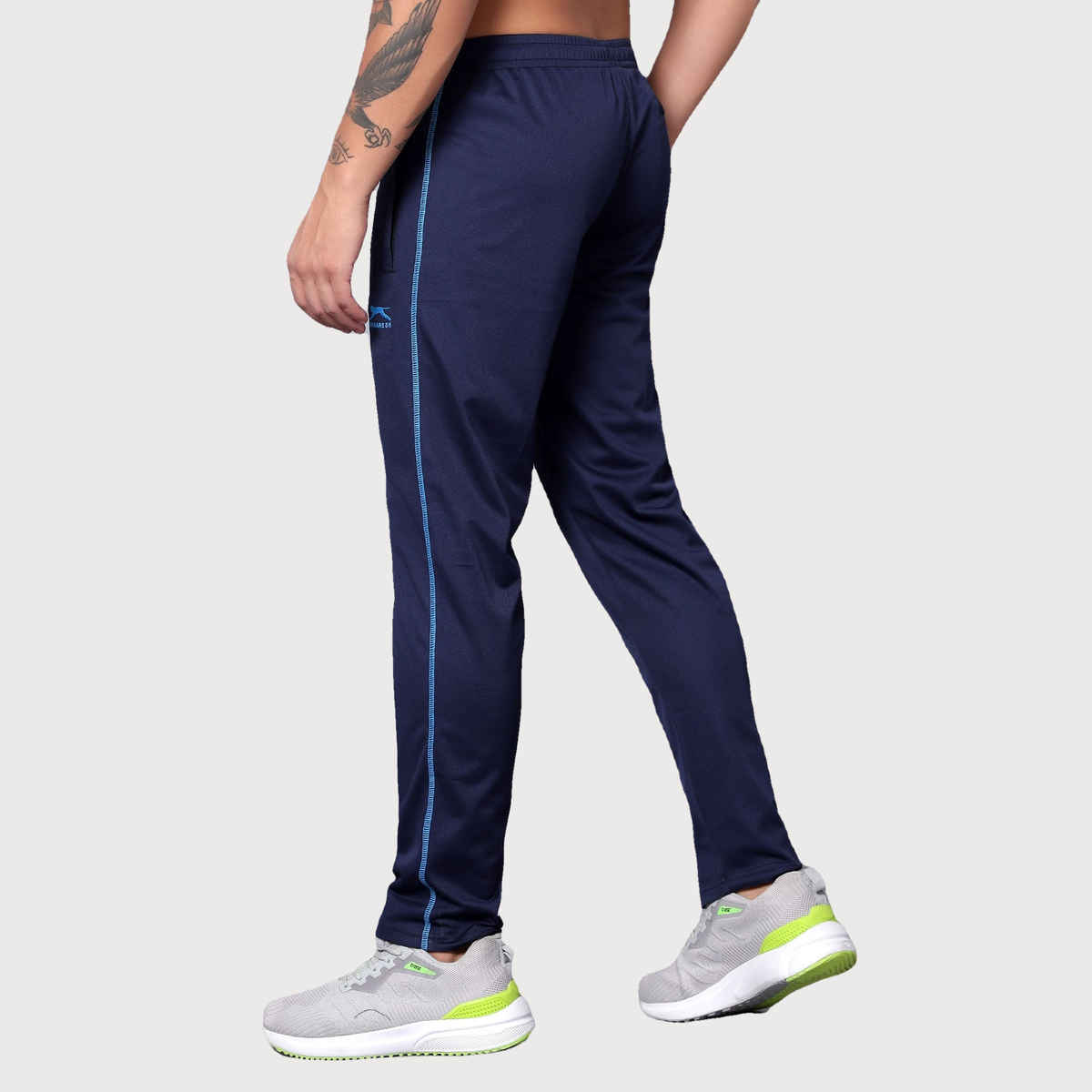 Shiv Naresh Men's Trackpant | 592 - Navy-Cyan | M