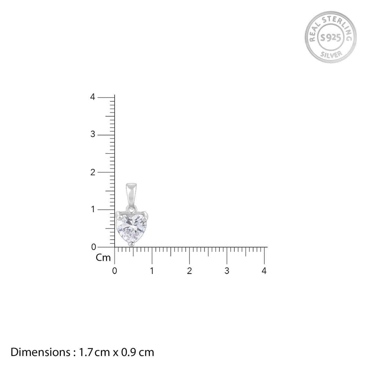 Giva Anushka Sharma Silver Solitaire Heart Pendant With Link Chain