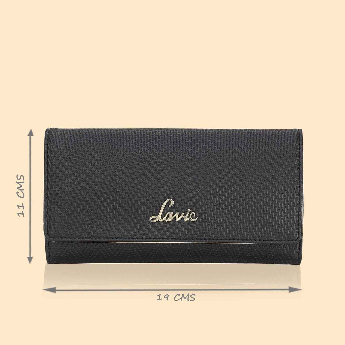 Lavie Women's Large 3 Fold Wallet | Black