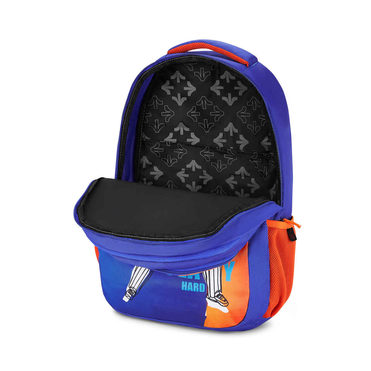 Nasher Miles Cricket Fever Backpack- Unisex-3 Compartment College Bag- Blue- 45L