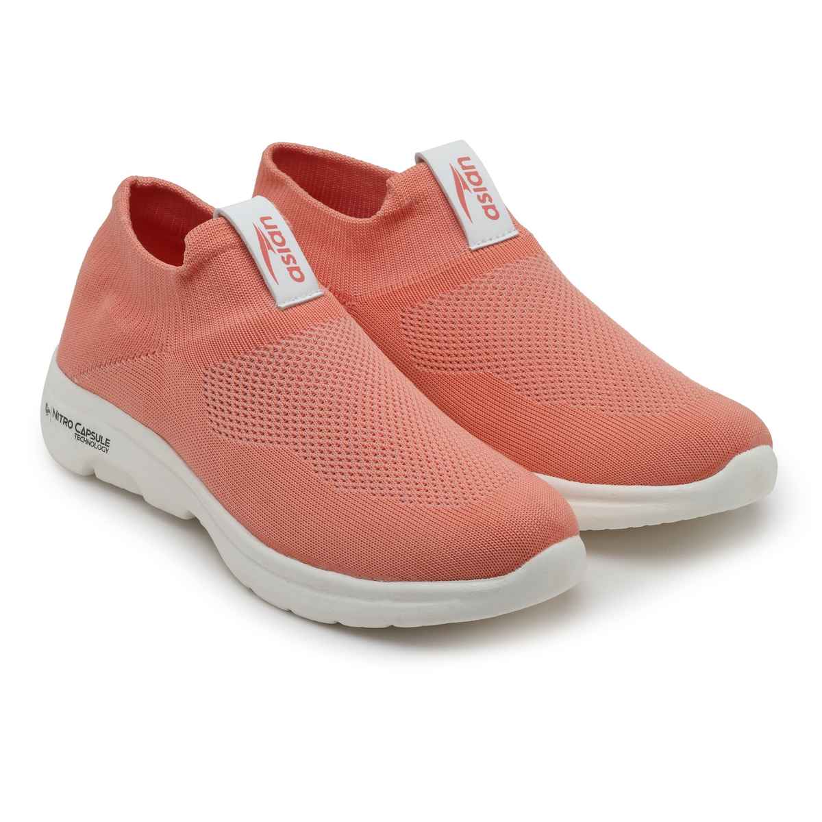 Asian Women s Sunshine Peach Laceless Shoes | UK-6