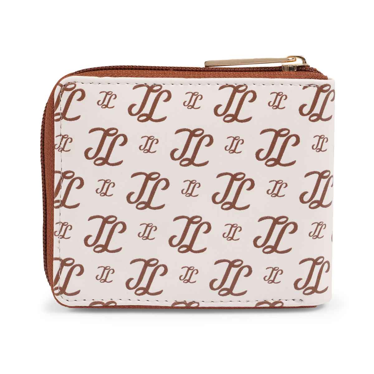 Lavie Women's Sacy Monogram LL Print Small Zip around Wallet | Off White