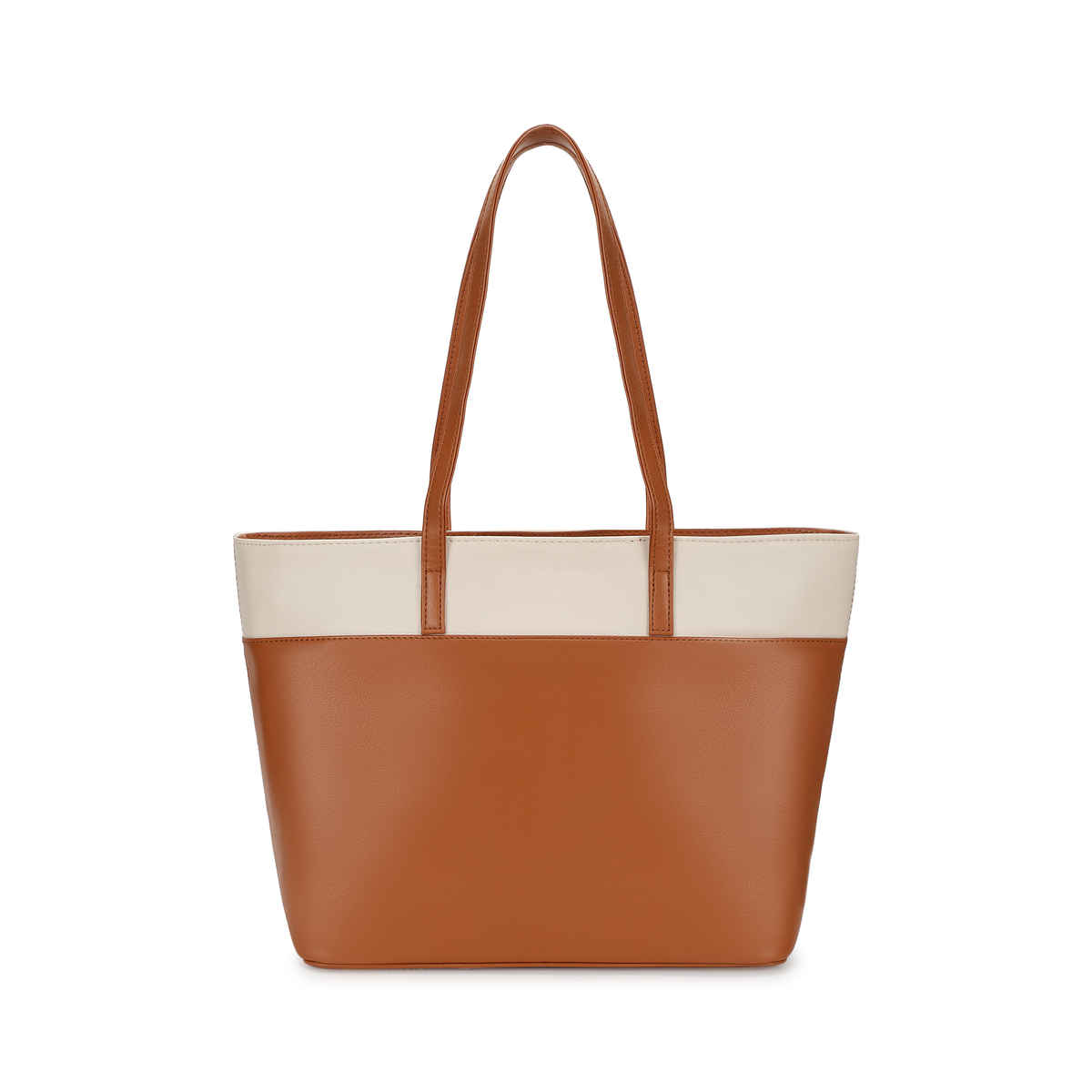 Fastrack Colorblocked Tote Bag for Women | Tan