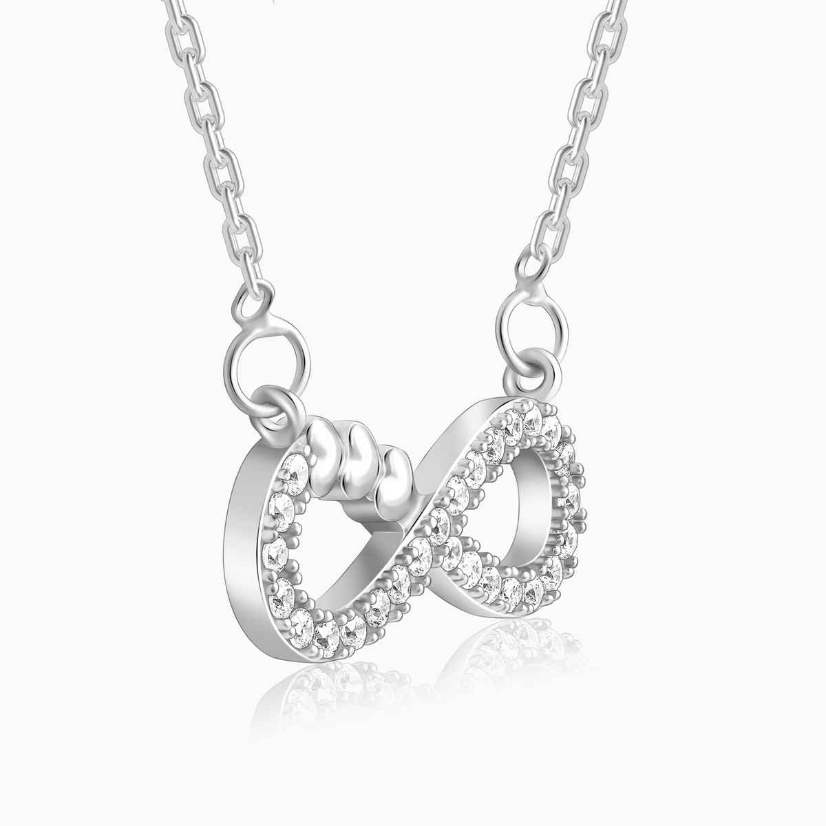 Giva Silver Infinity Heart Necklace