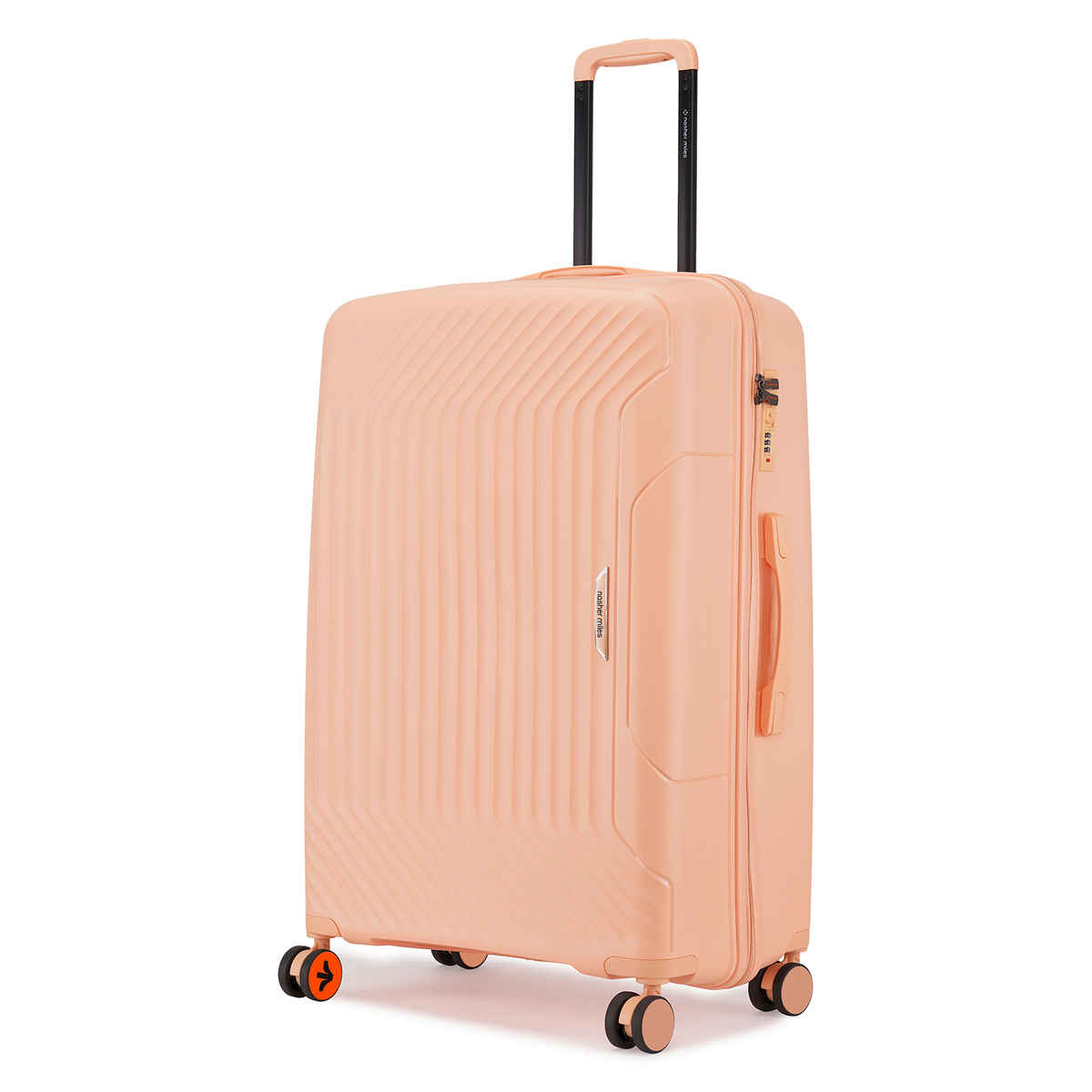 Nasher Miles Coorg Check-In Hard Side Polypropylene 28 Inch-75 cm Trolley Bag (Peach)
