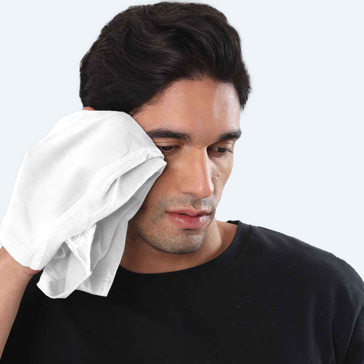 Freecultr Bamboo Bandana Headband Pack of 2 | Anti-Microbial (White & Green)