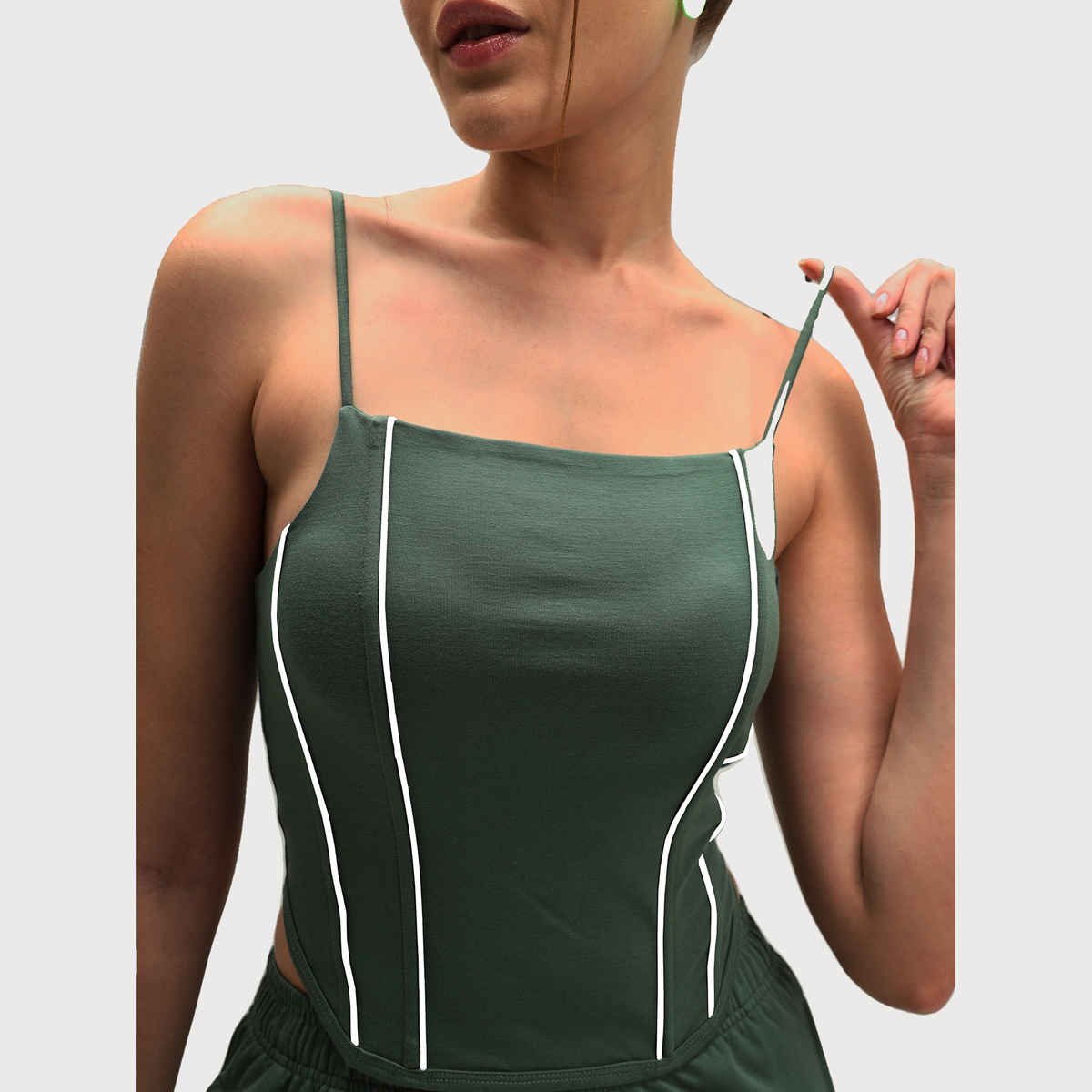 Cava Women's Corset Top Reflex | Shanghai Green - S