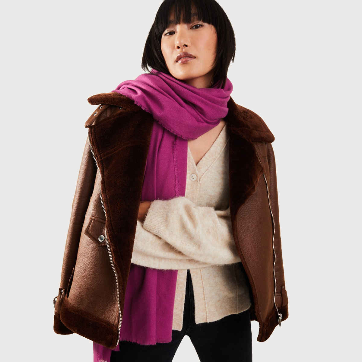 Accessorize London Women's Super-Soft Blanket Scarf | Pink