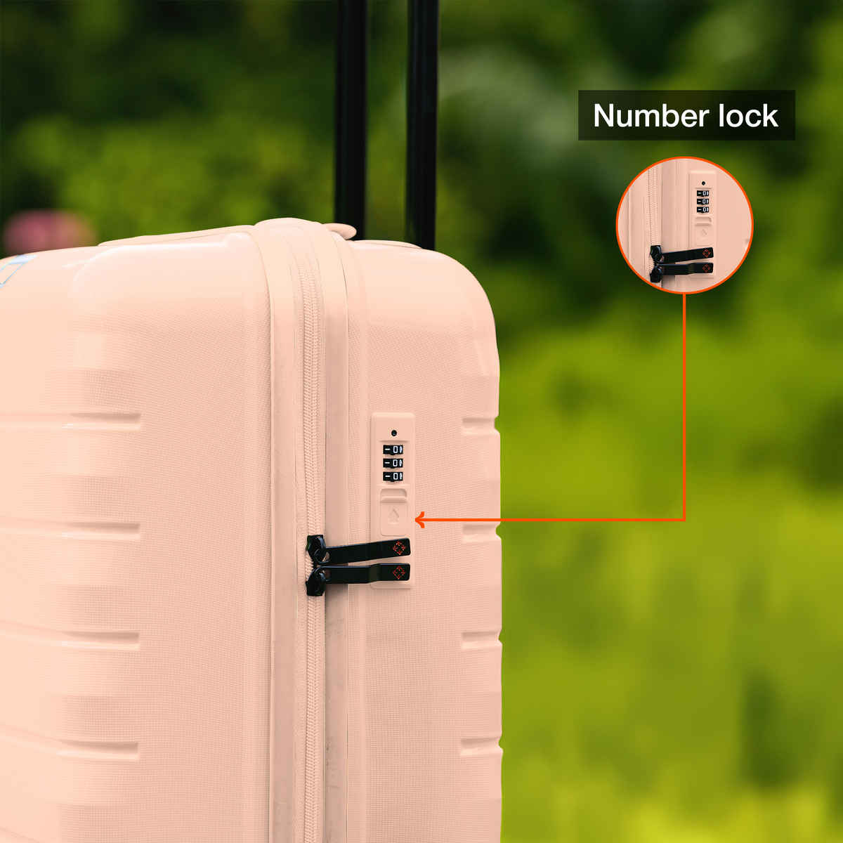 Nasher Miles Vienna Cabin Hard Sided Polypropylene 20 Inch|55 cm Trolley Bag - Peach